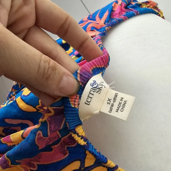 Terra & Sky Plus Size Colorful Floral Blouse Top size 2x - Picture 4 of 7